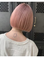 ヲタク(wotaku.)&nbsp;くすみピンクダブルカラーぷつっとボブ切りっぱなしボブ