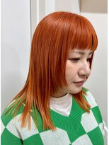 オンザ(ONTHE) ビビットオレンジミディアムウルフ