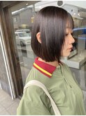 ボブ ×  自然な内巻きストレート