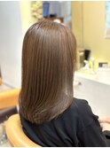 20代30代40代髪質改善カラーショコラブラウン艶感ロブヘアー