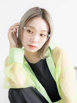 ソース 梅田(SOURCE) ケアブリーチ♪艶感ブロンドベージュ