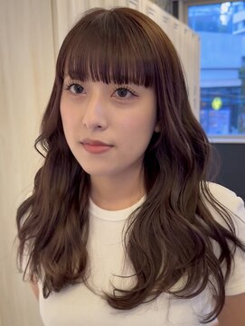 トリコ 梅田茶屋町店(trico) ワイドバング × 透明感ブラウン