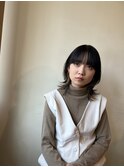 イヤリングカラー/ウルフカット/レイヤーカット/ボブ