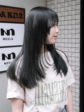 ニール 名古屋 伏見 丸の内(NEELU) 【NEELU_ging】大人っぽい暗めオリーブグレージュ