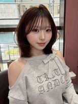 ボタン コロン 表参道 原宿(VOTAN COLON)&nbsp;ハッシュカット/韓国レイヤー/顔まわり/ブラウン/ベージュ/前髪