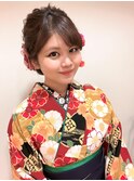成人式 振袖 卒業式 袴 ヘアアレンジ　ルーズ　ダウンスタイル