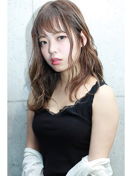 ラフィス ヘアー ポンテ 船橋店(La fith hair ponte) 【La fith】 ほつれウェーブ×セミロングスタイル