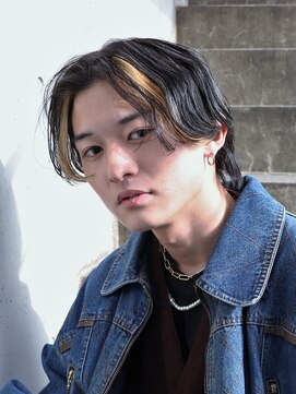 ガズル ハラジュク(GUZZLE HARAJUKU) アンニュイセンターパート　フェイスフレーミング　かき上げヘア