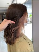 インナーカラー_ピンクベージュ_イヤリングカラー_19