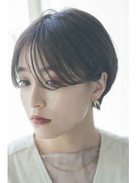 ガーデン オオタカノモリ(garden otakanomori) 暗髪×束感ショート×シースルーバング×フレンチガーリー