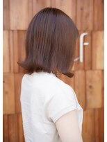 ムゥフ ヘアーアンドアイラッシュ(mouf hair&eyelash)&nbsp;外ハネボブ×ベージュカラー