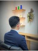 スーツにも似合うツーブロックスタイル