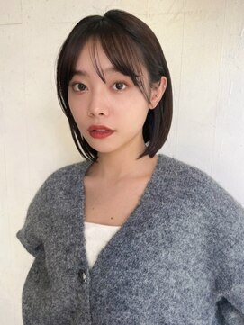 ポーチバイハニー オモテサンドウ(PORCH by HONEY omotesando) 大人可愛い20代30代40代小顔すっきりショートボブ×ラテベージュ