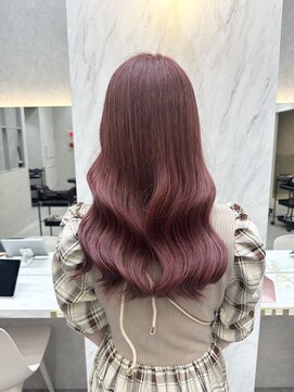 ロンド レア 天神大名店(Lond Le’a) ピンクカラーダブルカラーケアブリーチハイトーン韓国