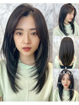 アフロート ルヴア(AFLOAT RUVUA) かきあげ前髪/レイヤーカット/イルミナカラー/新宿/髪質改善