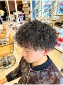 波巻きスパイラルパーマメンズマッシュパーマツイストパーマ
