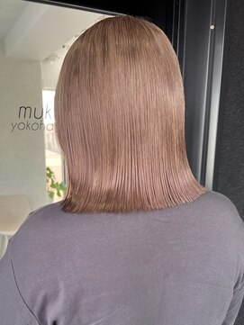 ツキ 横浜店(tuki) ミルクティーベージュダブルカラーケアブリーチインナーカラー