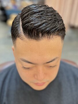 銀座マツナガ 浅草店 スキンフェード/アイロンパーマ/アップバング/バーバースタイル