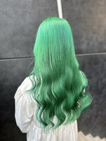 ヘアサロンエムフィス 池袋東口(HAIR SALON M Fe's)&nbsp;高発色ライトグリーンカラー