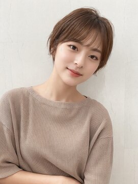 アース 相模大野店(EARTH) 大人可愛い切りっぱなしひし形レイヤーカットモカベージュ