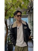 メンズアップバングパーマ+フェードカット