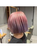 20代30代ダブルカラーブリーチ立体感グラデーション透明感