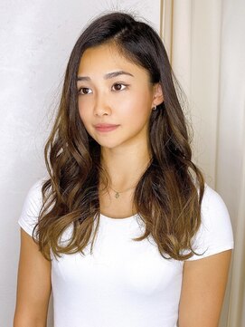 ニーフ 恵比寿(neaf) 抜け感　かきあげバング　レイヤーカット　大人め　艶髪