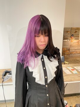 ニュート(Neut ) ハーフカラー/パープル/ブラック/ケアブリーチデザインカラー