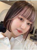 インナーカラーフェイスフレーミングピンク