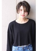 コントラストハイライトカラーショートボブ