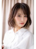 □イヤリングカラー小顔エアリーボブパーマ405浦和10代20代30代