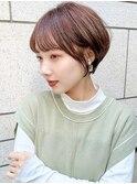 柏ショートボブくびれヘアハイライトカラー韓国顔周りレイヤー柏