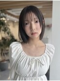 小顔見えシースルーボブ