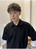 刈り上げマッシュ×ルーズパーマ