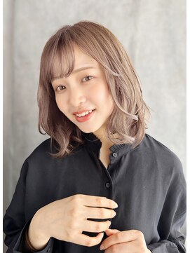 《30代～大人透明感》白髪ぼかしハイライト＋艶カラー