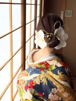ミヤタ美容室(MIYATA)&nbsp;シンプル華やかな胡蝶蘭和装ヘア