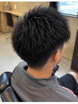 アールフィールド(R field) 縦落ちツイストスパイラルパーマショートマッシュ