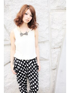 フェリシータ 総持寺店(felicita) 斜めバングひし形マッシュほつれウェービー甘辛フェミニンボブ