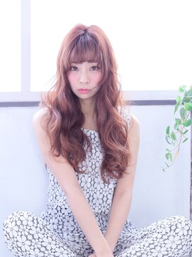 ヘアーズベリー 松原店(hairs BERRY) BERRY＿かきあげ＿ピンクベージュ＿ゆるふわカール_10代20代30代