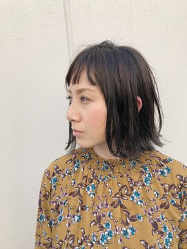 アンドチル 渋谷(AND CHILL) ショートバング×切りっぱなしボブ/大人ボブ【AND CHILL渋谷】