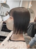 ＜宮本＞ぱつっとボブ×透明感グレージュ