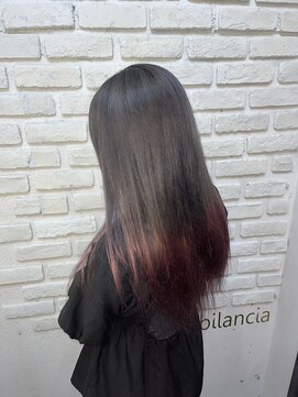 ビランチェ 池袋(bilancia) グラデーション裾カラー/グレー/ピンク