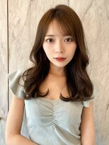 ルームバイシー 新宿(Loom. by Sea)&nbsp;韓国風前髪/シルキーベージュ/グレージュカラー/斜めバング