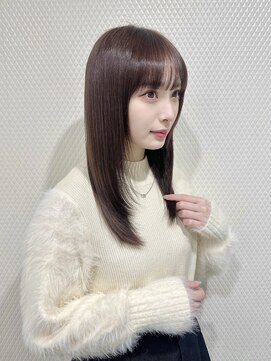 エアー 青山(AIR) 髪質改善トリートメント顔まわりレイヤーカットアッシュブラウン