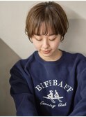 30代 40代 50代 耳かけショート 前髪あり マッシュショート