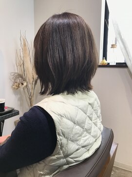 ワ ヘアー(wa-hair) レイヤーボブ小顔外ハネ　シルキーベージュ髪質改善　イメチェン