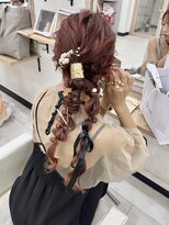 プティクローシェ バイ クオーレ(petite cloche by CUORE) 結婚式ヘア ツイン編みおろし