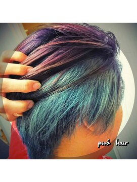 ピヴォヘアー(pivo hair) ハイトーンカラー　ラベンダー　ライトブルー　デザインカラー