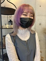アチーブ ヘア デザイン(achieve hair design)&nbsp;#デザインカラー#個性派カラーパープルホワイトベージュ
