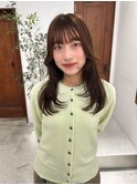 顔周りレイヤー×オリーブベージュ